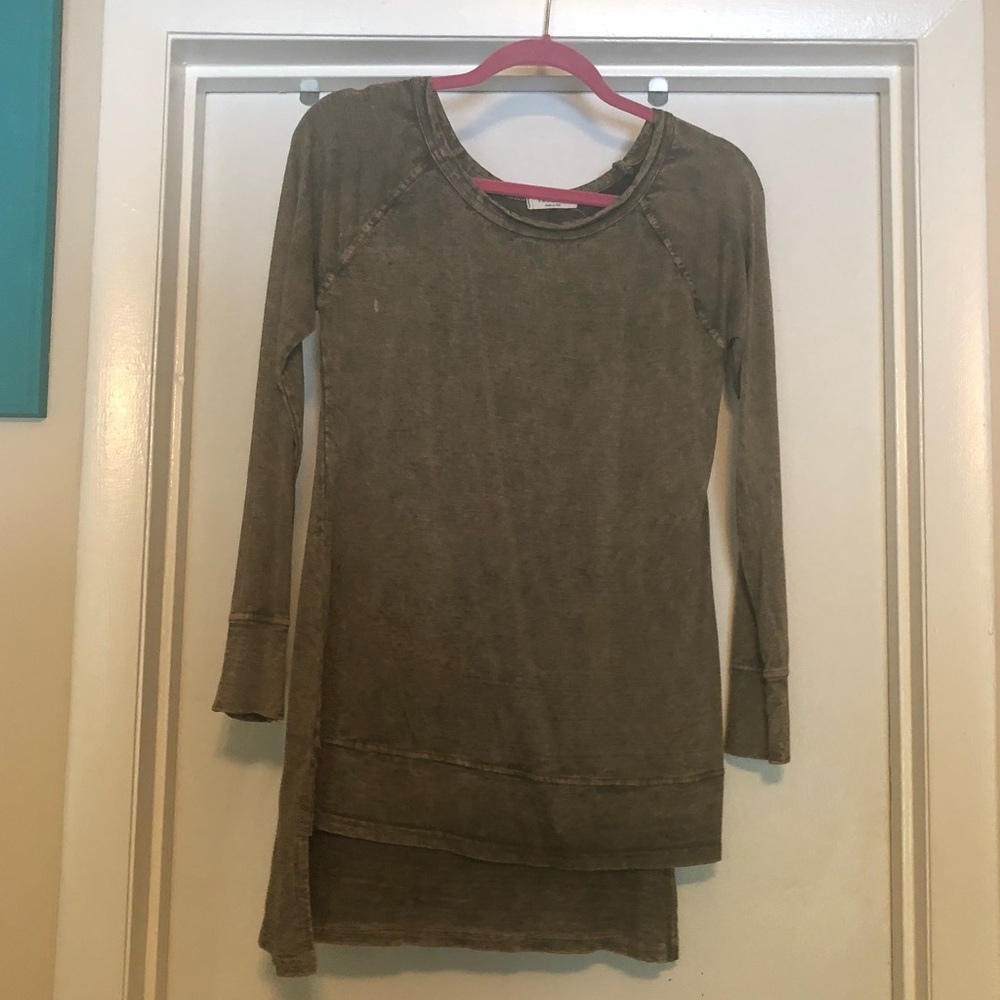 Acid wash shirt/dress